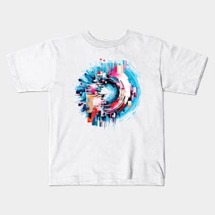 World City Circle Of Life Optimistic Fun Abstract Kids T-Shirt